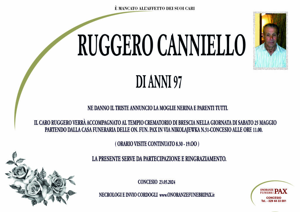 RUGGERO CANNIELLO - MANIFESTO OK