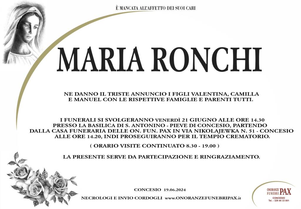 MARIA RONCHI - MANIFESTO