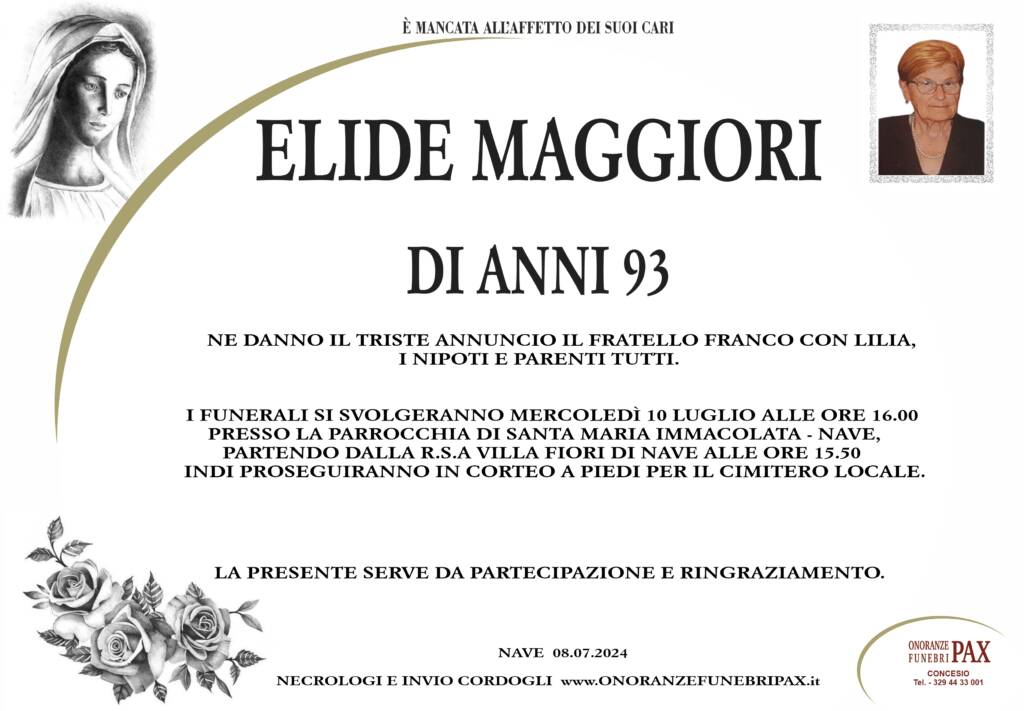 ELIDE MAGGIORI - MANIFESTO