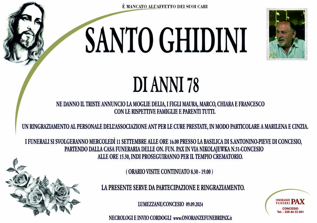 SANTO GHIDINI - MANIFESTO