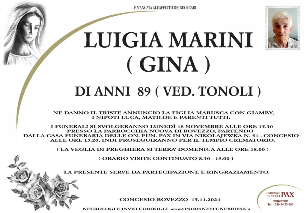 LUIGIA MARINI - MANIFESTO