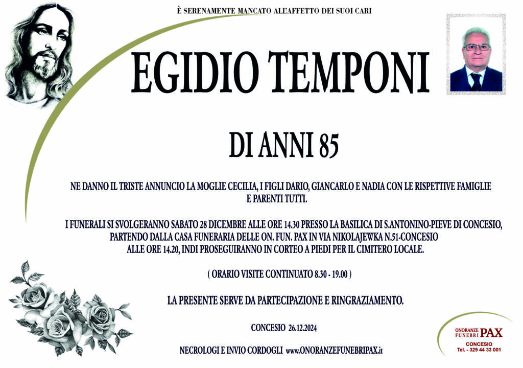 EGIDIO TEMPONI - MANIFESTO