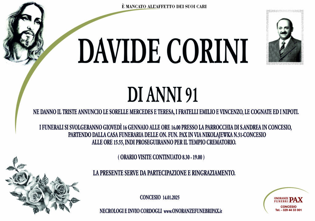 DAVIDE CORINI - MANIFESTO